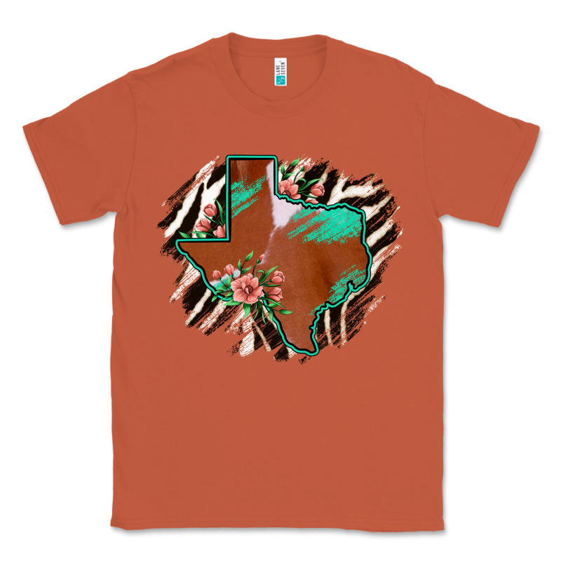 Western Horsehide Texas Flag Classic Tee by Bettercallsaul | Teevron