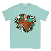 Seafoam Western Horsehide Texas Flag Classic Tee - Bettercallsaul
