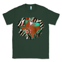 Sports Green Western Horsehide Texas Flag Classic Tee - Bettercallsaul
