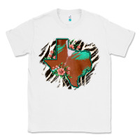 White Western Horsehide Texas Flag Classic Tee - Bettercallsaul
