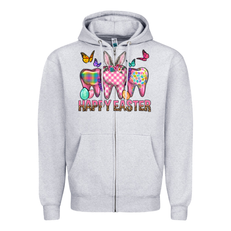 Happy Easter Dental And Egg Zipper Hoodie by BundleAndBundleShop | Teevron