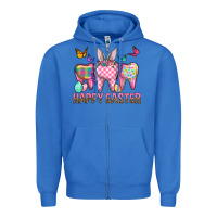 True Royal Happy Easter Dental And Egg Zipper Hoodie - BundleAndBundleShop