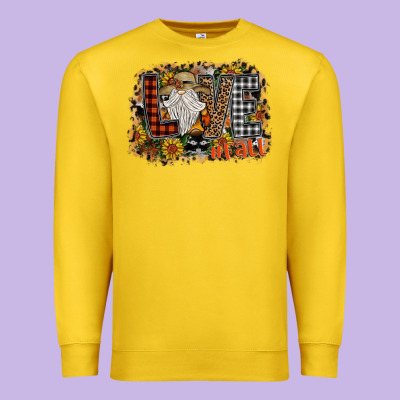 Love Fall Premium Sweatshirt Designed By Cowhidedigitalart