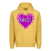 Antique Gold valentine's day hearts Premium Hoodie - FaDigitalArtStudio