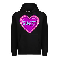 Black valentine's day hearts Premium Hoodie - FaDigitalArtStudio