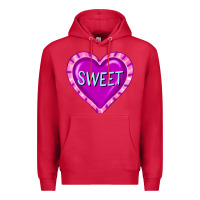 Cardinal valentine's day hearts Premium Hoodie - FaDigitalArtStudio