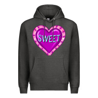 Charcoal Heather valentine's day hearts Premium Hoodie - FaDigitalArtStudio