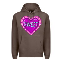 Coffee valentine's day hearts Premium Hoodie - FaDigitalArtStudio