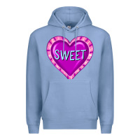 Colony Blue valentine's day hearts Premium Hoodie - FaDigitalArtStudio