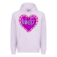 Lilac valentine's day hearts Premium Hoodie - FaDigitalArtStudio