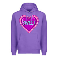 Purple valentine's day hearts Premium Hoodie - FaDigitalArtStudio