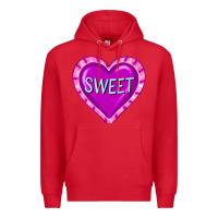 Red valentine's day hearts Premium Hoodie - FaDigitalArtStudio