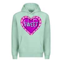 Seafoam valentine's day hearts Premium Hoodie - FaDigitalArtStudio