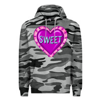 Slate Camo valentine's day hearts Premium Hoodie - FaDigitalArtStudio