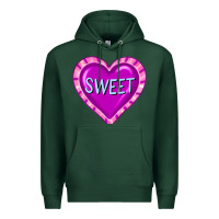 Sports Green valentine's day hearts Premium Hoodie - FaDigitalArtStudio