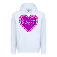 White valentine's day hearts Premium Hoodie - FaDigitalArtStudio