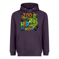Plum too hip to hop frog Heavyweight Hoodie - LillyAllenDesigns
