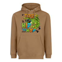 Toasted Coconut too hip to hop frog Heavyweight Hoodie - LillyAllenDesigns