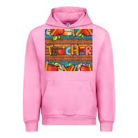 Fuchsia Pink teacher and pens apples books leopard and tooled leather tumbler Urban Hoodie - Artiststas