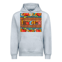 Heather Grey teacher and pens apples books leopard and tooled leather tumbler Urban Hoodie - Artiststas