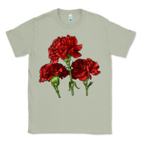 Matcha Scarlet Red Carnation Illustrations Classic Tee - LillyAllenDesigns
