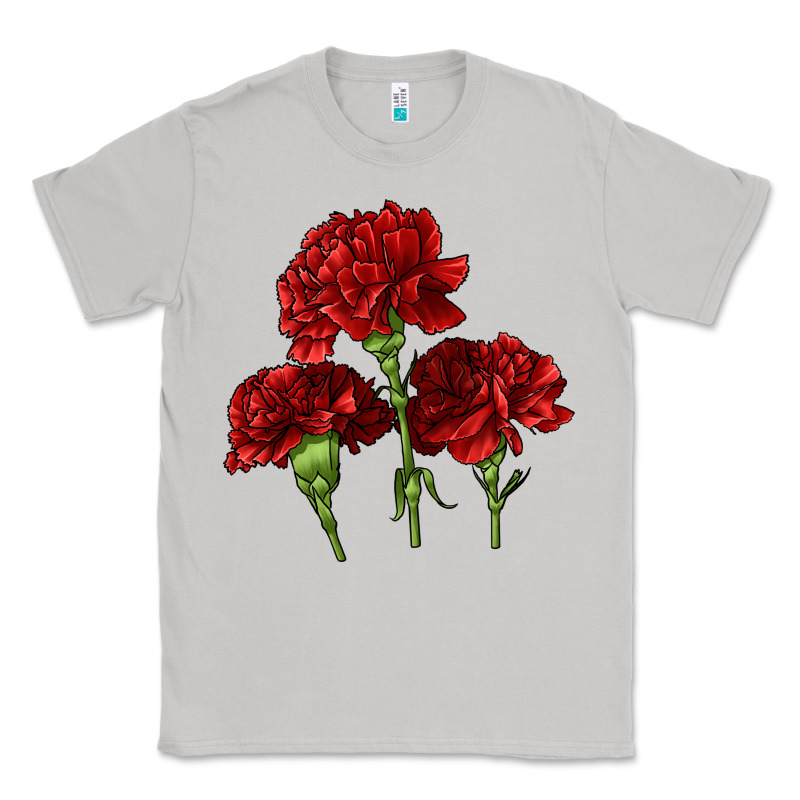 Scarlet Red Carnation Illustrations Classic Tee by LillyAllenDesigns | Teevron