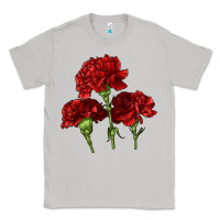 Moon Dust Scarlet Red Carnation Illustrations Classic Tee - LillyAllenDesigns