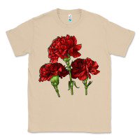 Mushroom Scarlet Red Carnation Illustrations Classic Tee - LillyAllenDesigns