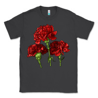 Smoke Scarlet Red Carnation Illustrations Classic Tee - LillyAllenDesigns