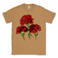 Toasted Coconut Scarlet Red Carnation Illustrations Classic Tee - LillyAllenDesigns