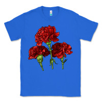 True Royal Scarlet Red Carnation Illustrations Classic Tee - LillyAllenDesigns
