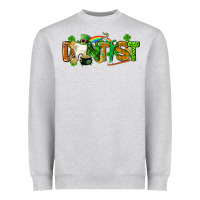 Heather Grey St. Patrick's Day Dentist Heavyweight Sweatshirt - CowGirlArtShop