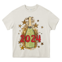 Cream sparkly champagne Heavy Core Tee - MaliasSmallBusiness