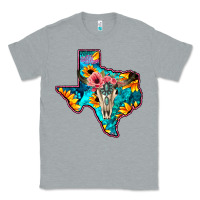 Heather Grey Western Sunflower, Rose, Gemstsone, Turquoise Bull Skull Classic Tee - Bettercallsaul