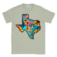 Matcha Western Sunflower, Rose, Gemstsone, Turquoise Bull Skull Classic Tee - Bettercallsaul