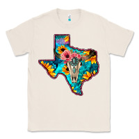 Natural Western Sunflower, Rose, Gemstsone, Turquoise Bull Skull Classic Tee - Bettercallsaul