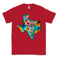 Red Western Sunflower, Rose, Gemstsone, Turquoise Bull Skull Classic Tee - Bettercallsaul