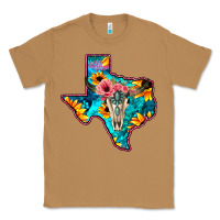 Toasted Coconut Western Sunflower, Rose, Gemstsone, Turquoise Bull Skull Classic Tee - Bettercallsaul