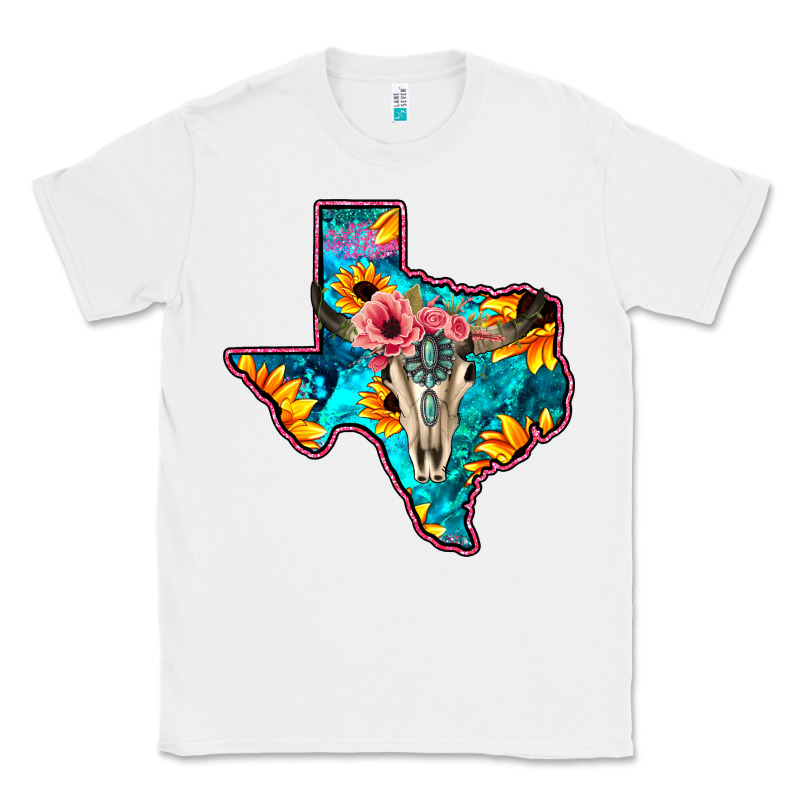 Western Sunflower, Rose, Gemstsone, Turquoise Bull Skull Classic Tee by Bettercallsaul | Teevron