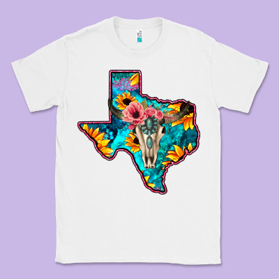 Western Sunflower, Rose, Gemstsone, Turquoise Bull Skull Classic Tee Designed By Bettercallsaul