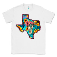 White Western Sunflower, Rose, Gemstsone, Turquoise Bull Skull Classic Tee - Bettercallsaul