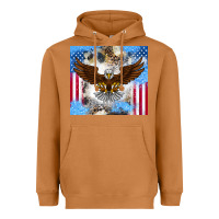 Meerkat America Eagle Heavyweight Hoodie - CowhideDigitalArt