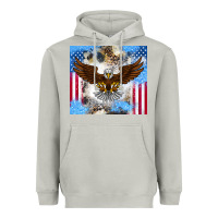 Moon Dust America Eagle Heavyweight Hoodie - CowhideDigitalArt