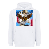 White America Eagle Heavyweight Hoodie - CowhideDigitalArt