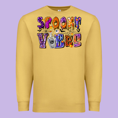 Spooky Vibes Premium Sweatshirt Designed By Cowhidedigitalart