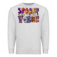 Dove Grey Spooky Vibes Premium Sweatshirt - CowhideDigitalArt