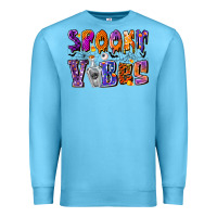 Ocean Blue Spooky Vibes Premium Sweatshirt - CowhideDigitalArt