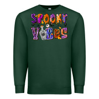 Sports Green Spooky Vibes Premium Sweatshirt - CowhideDigitalArt