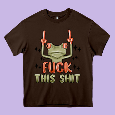 Fuck This Shit Heavy Core Tee Designed By Maliassmallbusiness