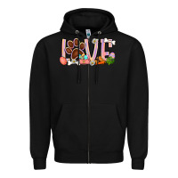 Black Easter love dog paw Zipper Hoodie - BundleAndBundleShop